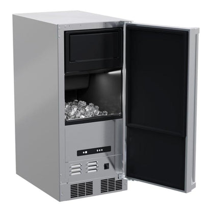 Marvel 15-In Outdoor Built-In Clear Ice Machine With Factory-Installed Pump Stainless Steel Solid Reversible Door