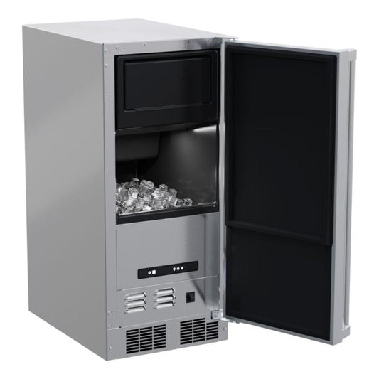 Marvel 15-In Outdoor Built-In Clear Ice Machine With Factory-Installed Pump Stainless Steel Solid Reversible Door