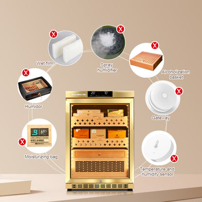 Raching MON800A Precision Electric Cigar Humidor Cabinet | 500–600 Cigars | ±1% Climate Control