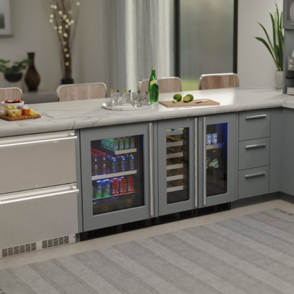 Marvel 15-In Professional Built-In Beverage Center With Glass Lock Reversible Hinge
