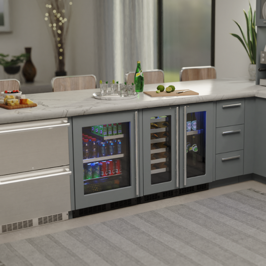 Marvel 15-In Professional Built-In Beverage Center With Glass Lock Reversible Hinge