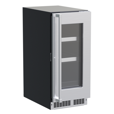 Marvel 15-In Professional Built-In Beverage Center With Stainless Steel Glass Lock Reversible Hinge
