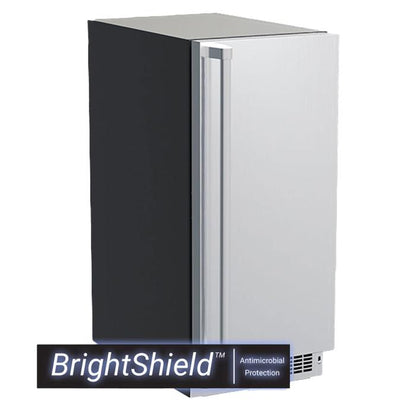 Marvel 15-In Professional Clear Ice Machine With Brightshield Stainless Steel Solid Reversible Door