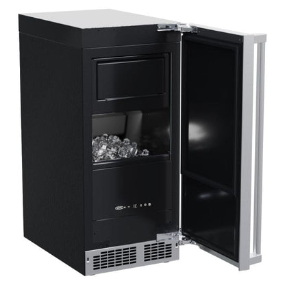 Marvel 15-In Professional Clear Ice Machine With Brightshield Stainless Steel Solid Reversible Door