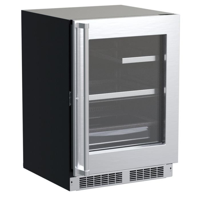 Marvel 24-In Professional Built-In Refrigerator With 3-In-1 Convertible Shelf, Maxstore Bin And Stainless Steel Glass Lock Reversible Hinge
