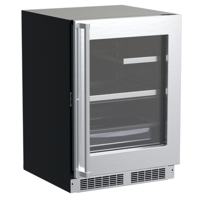 Marvel 24-In Professional Built-In Refrigerator With 3-In-1 Convertible Shelf, Maxstore Bin And Stainless Steel Glass Lock Reversible Hinge