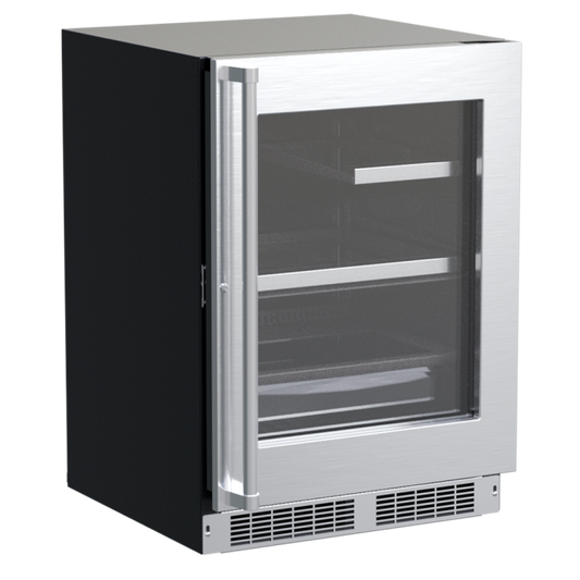 Marvel 24-In Professional Built-In Refrigerator With 3-In-1 Convertible Shelf, Maxstore Bin And Stainless Steel Glass Lock Reversible Hinge