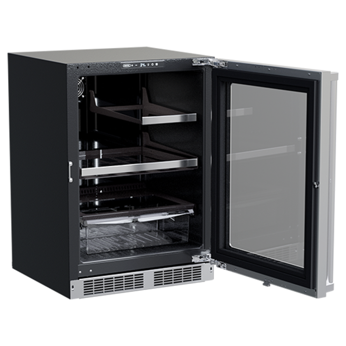 Marvel 24-In Professional Built-In Refrigerator With 3-In-1 Convertible Shelf, Maxstore Bin And Stainless Steel Glass Lock Reversible Hinge