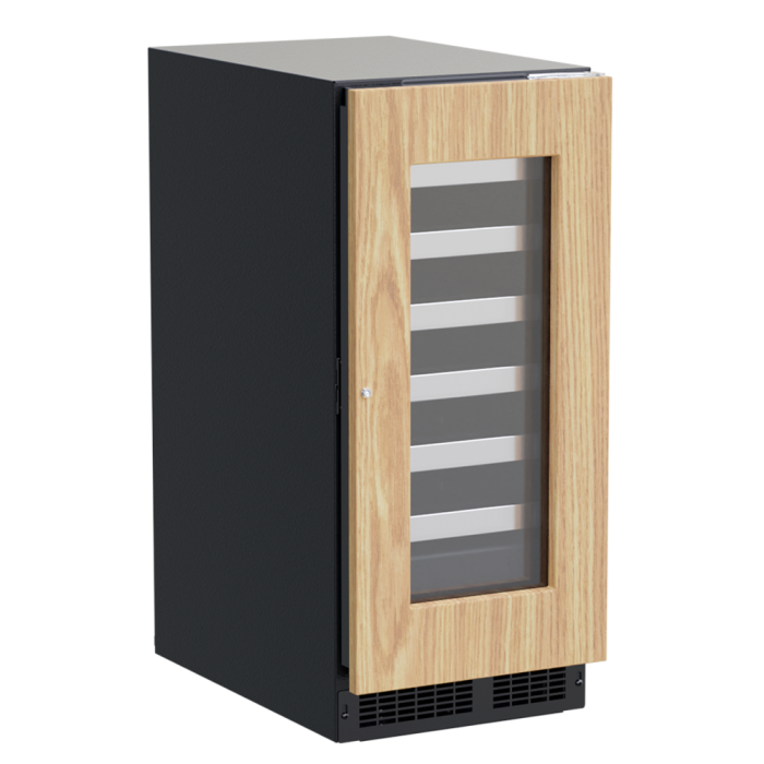 Marvel 15-In Professional Built-In Single Zone Wine Refrigerator With Panel Ready Glass Door Lock Reversible Hinge