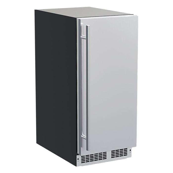 Marvel 15" Nugget Ice Machine, Pump Stainless Steel Solid Reversible Door
