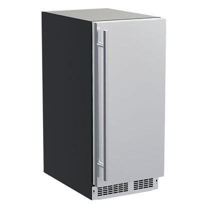 Marvel 15" Nugget Ice Machine, Pump Stainless Steel Solid Reversible Door