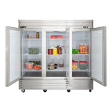 Maxx Cold V-Series 3 Solid Door Reach-In Refrigerator, Bottom Mount