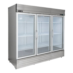 Maxx Cold V-Series 3 Glass Door Reach-In Refrigerator, Bottom Mount