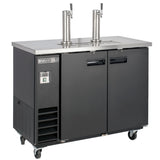 Maxx Cold 48 Inch 2 Liquids Beer Tower / Dispenser (297L) with Stainless Steel Top - Black