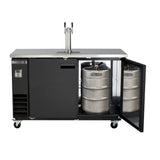 Maxx Cold 61 Inch Beer Tower / Dispenser (402L) with Stainless Steel Top - Black