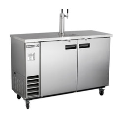 Maxx Cold 61 Inch Dual Beer Tower / Dispenser (402L) in Stainless Steel