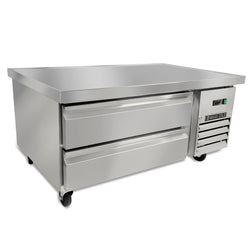 Maxx Cold 50 Inch Two-Drawer Refrigerated Chef Base in Stainless Steel - 6.5 Cu. Ft.