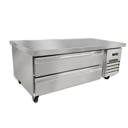 Maxx Cold 62 Inch Two-Drawer Refrigerated Chef Base in Stainless Steel, 8.8 Cu. Ft.