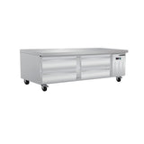 Maxx Cold 74 Inch Four Drawers Refrigerated Chef Base in Stainless Steel - 11.1 Cu. Ft