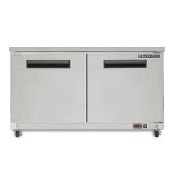 Maxx Cold 60.3 Inch Double Door Undercounter Freezer, Stainless Stee