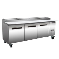 Maxx Cold X-Series Three-Door Refrigerated Pizza Prep Table