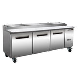 Maxx Cold X-Series Three-Door Refrigerated Pizza Prep Table