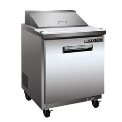 Maxx Cold 28.9 Inch Sandwich/Salad Prep Station in Stainless Steel