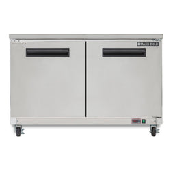 Maxx Cold 60.3 Inch Double Door Undercounter Refrigerator, Stainless Steel
