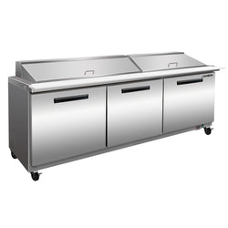 Maxx Cold 72 Inch Three-Door Megatop Prep Unit