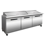 Maxx Cold 72 Inch Three-Door Megatop Prep Unit