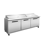 Maxx Cold 72 Inch Sandwich/Salad Prep Station in Stainless Steel