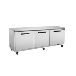 Maxx Cold 72 Inch Undercounter Refrigerator, Triple Door in Stainless Steel
