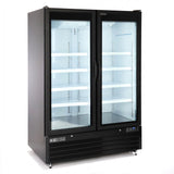 Maxx Cold 54 Inch Glass Door Merchandiser Freezer, Large Storage Capacity, Double Door  72 cuft