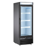 Maxx Cold 25 Inch Glass Door Merchandiser Freezer, Free Standing, 16 Cu. Ft. - Black