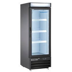 Maxx Cold X-Series Single Glass Door Merchandiser Refrigerator, Free Standing, 16 Cu. Ft. - Black