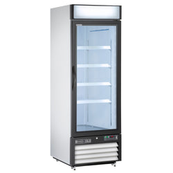 Maxx Cold 27 Inch Single Glass Door Merchandiser Refrigerator, Free Standing, 23 Cu. Ft