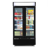 Maxx Cold 36 cuft Double Door Freezer, Black Exterior, Swinging Doors