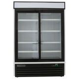 Maxx Cold 54 Inch Double Glass Door Merchandiser Refrigerator, Free Standing, 48 Cu. Ft.