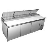 Maxx Cold 92 Inch Three-Door Pizza Prep Table