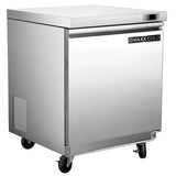 Maxx Cold 29 Inch Single Door Undercounter Refrigerator, Stainless Steel