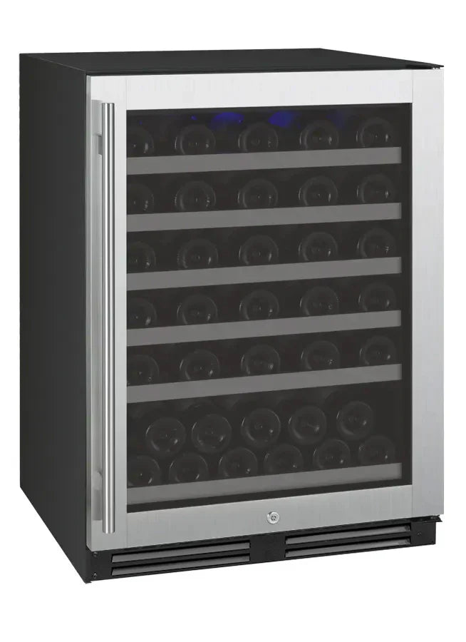 Allavino FlexCount Series 56 Bottle Single Zone Undercounter Wine Refrigerator with Stainless Steel Door - Right Hinge