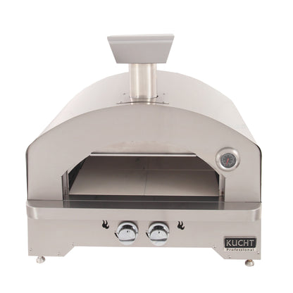 Kucht Napoli Stainless Steel, Countertop & Gas-powered Pizza Oven - Yellow