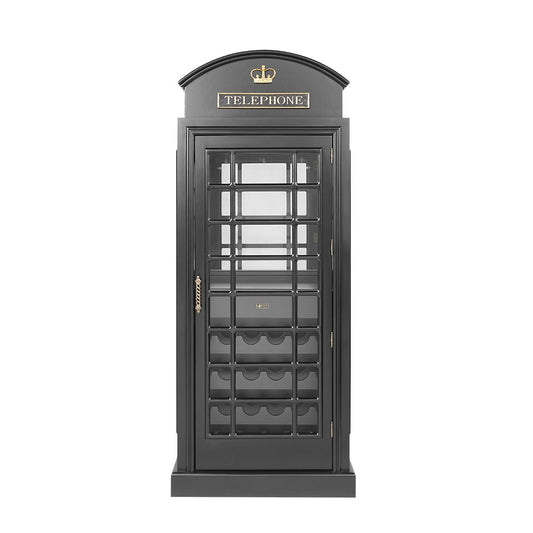 Ram Game OEBRCB - English Phone Booth Bar Cabinet - Black