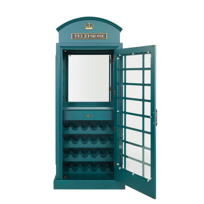 Ram Game OEBRCB - English Phone Booth Bar Cabinet - Green