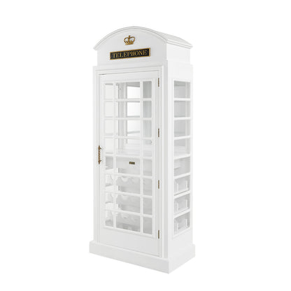 Ram Game OEBRCB - English Phone Booth Bar Cabinet - White