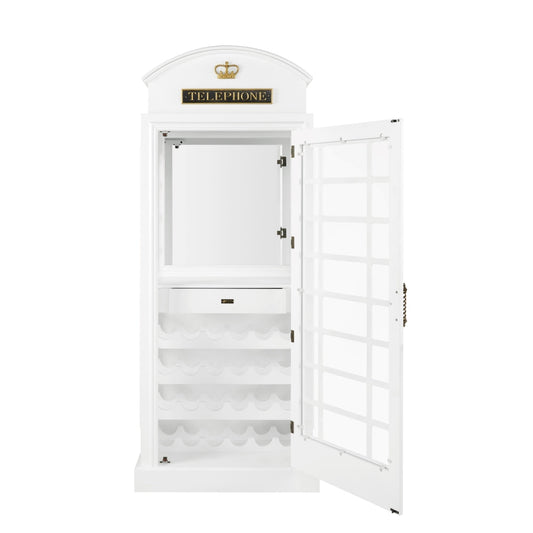 Ram Game OEBRCB - English Phone Booth Bar Cabinet - White