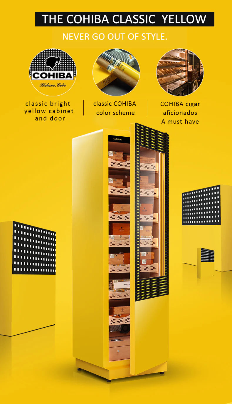 Raching COH300A Precision Climate-Controlled Cigar Humidor Cabinet | 1100 Cigar Capacity