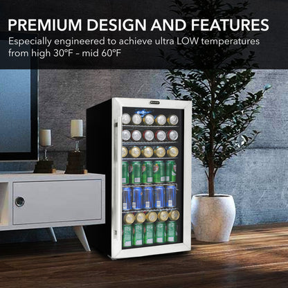 Whynter BR-130SB B120 Can Freestanding Beverage Refrigerator cooler Stainless Steel