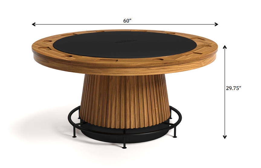 Ram Game PRO60TBL - Prohibition 60" Poker Table PRO60TBL-PRO60TBL-Walnut