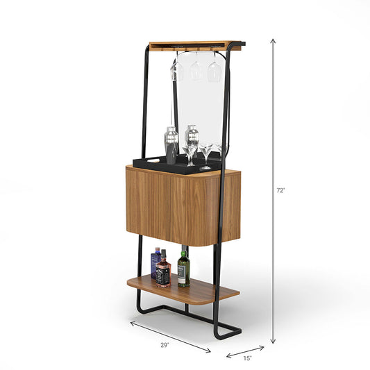 Ram Game PROBARMIN - Prohibition Mini Cocktail Bar Walnut